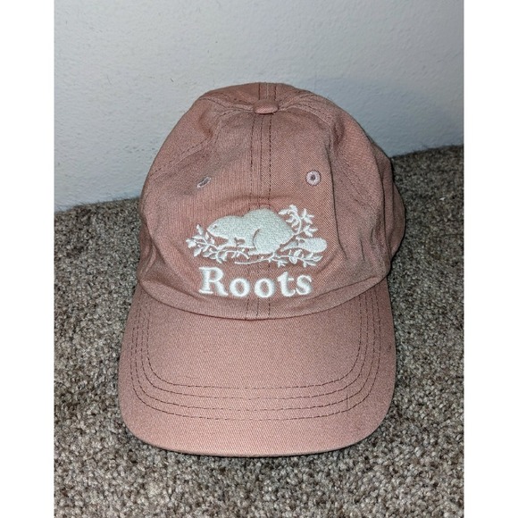 Roots Kids Baseball Cap Beaver Logo Hat Casual Pink L/G-XL - Picture 1 of 5
